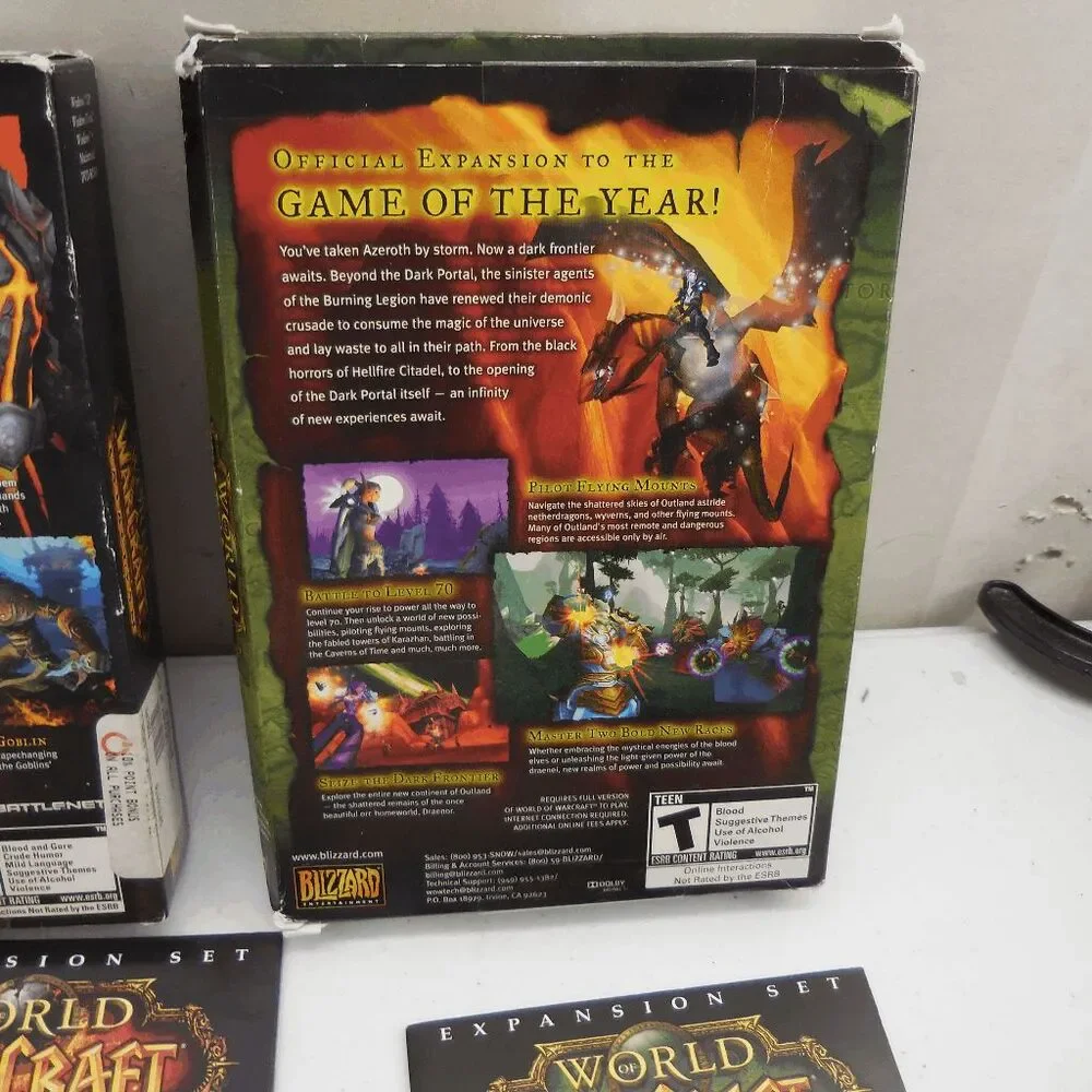 World of WarCraft Burning Crusade Lich King Cataclysm Pc Bundle‎